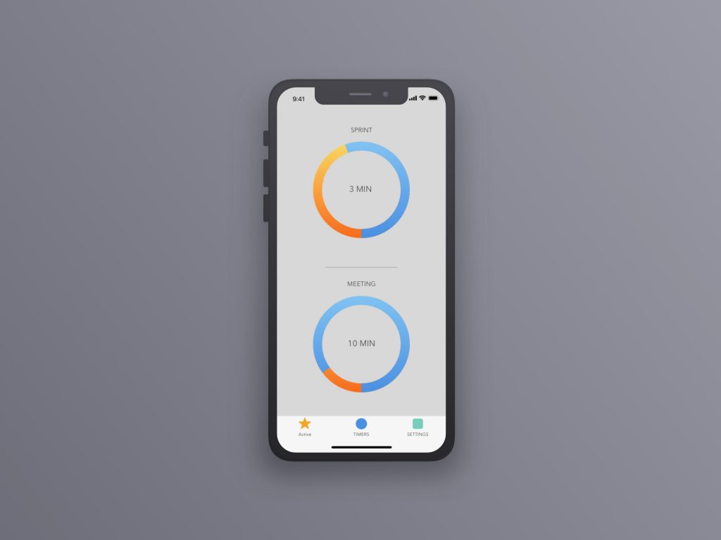 IPhone X UI Timer